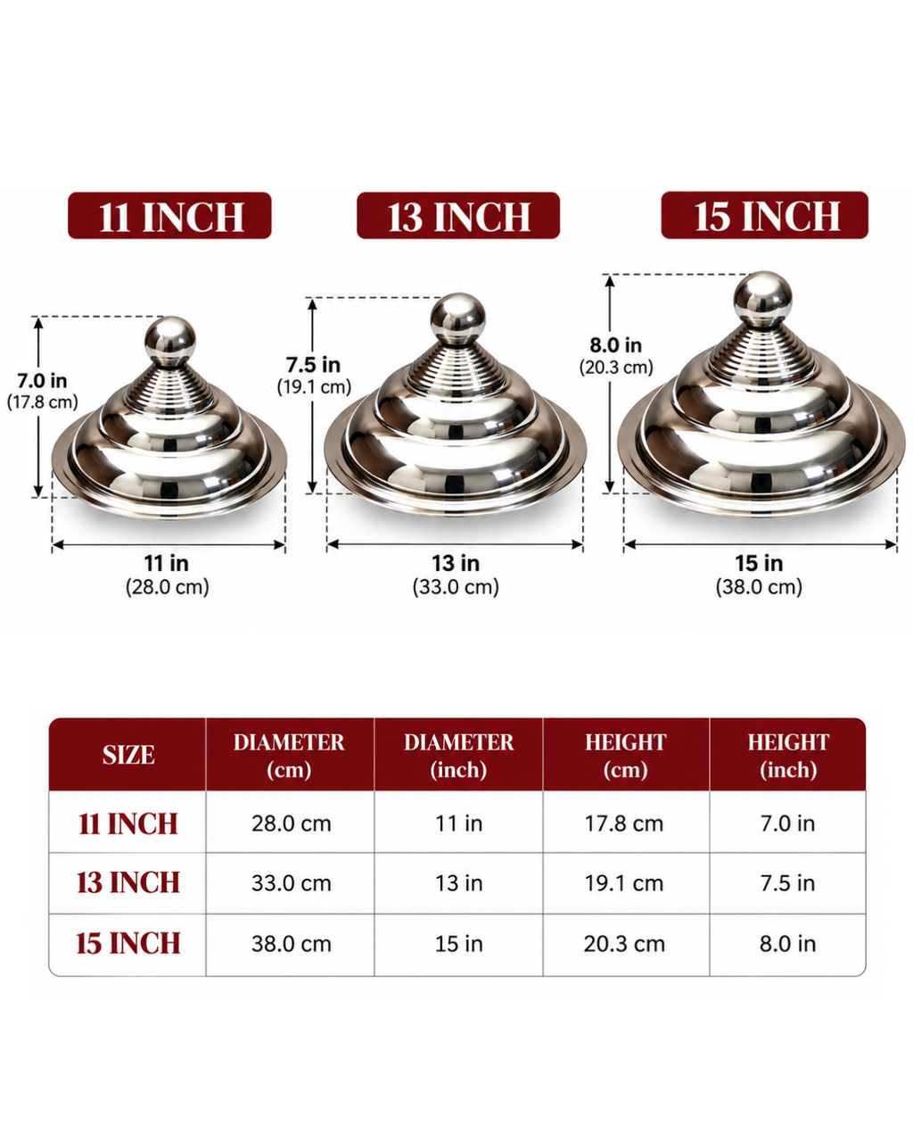 Arabic Dish Jeddah Stainless Steel Round Serving Dish | Malabar Nest