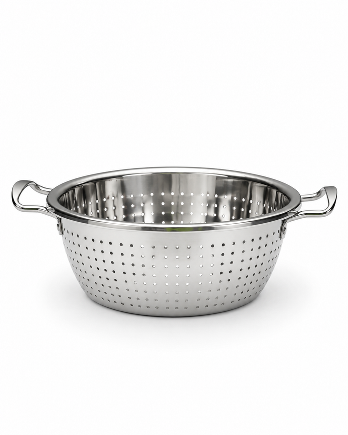 Stainless Steel Kitchen Strainer with Handles | Colander for Washing & Draining | Malabar Nest