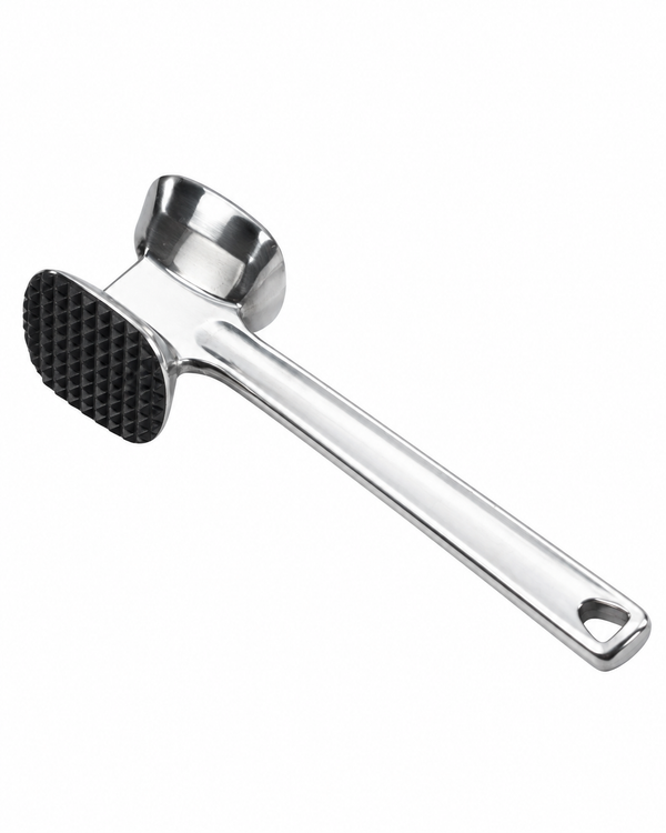 Stainless Steel Meat Tenderizer Hammer | Double-Sided Meat Mallet | Kitchen Meat Pounder | Malabar Nest