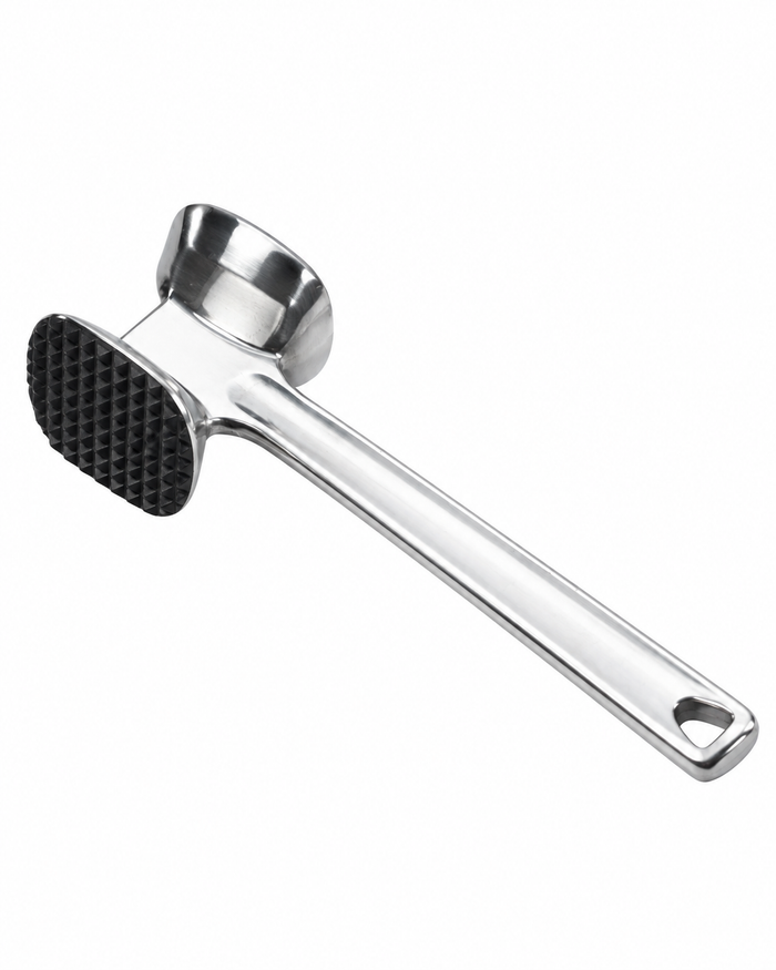 Stainless Steel Meat Tenderizer Hammer | Double-Sided Meat Mallet | Kitchen Meat Pounder | Malabar Nest