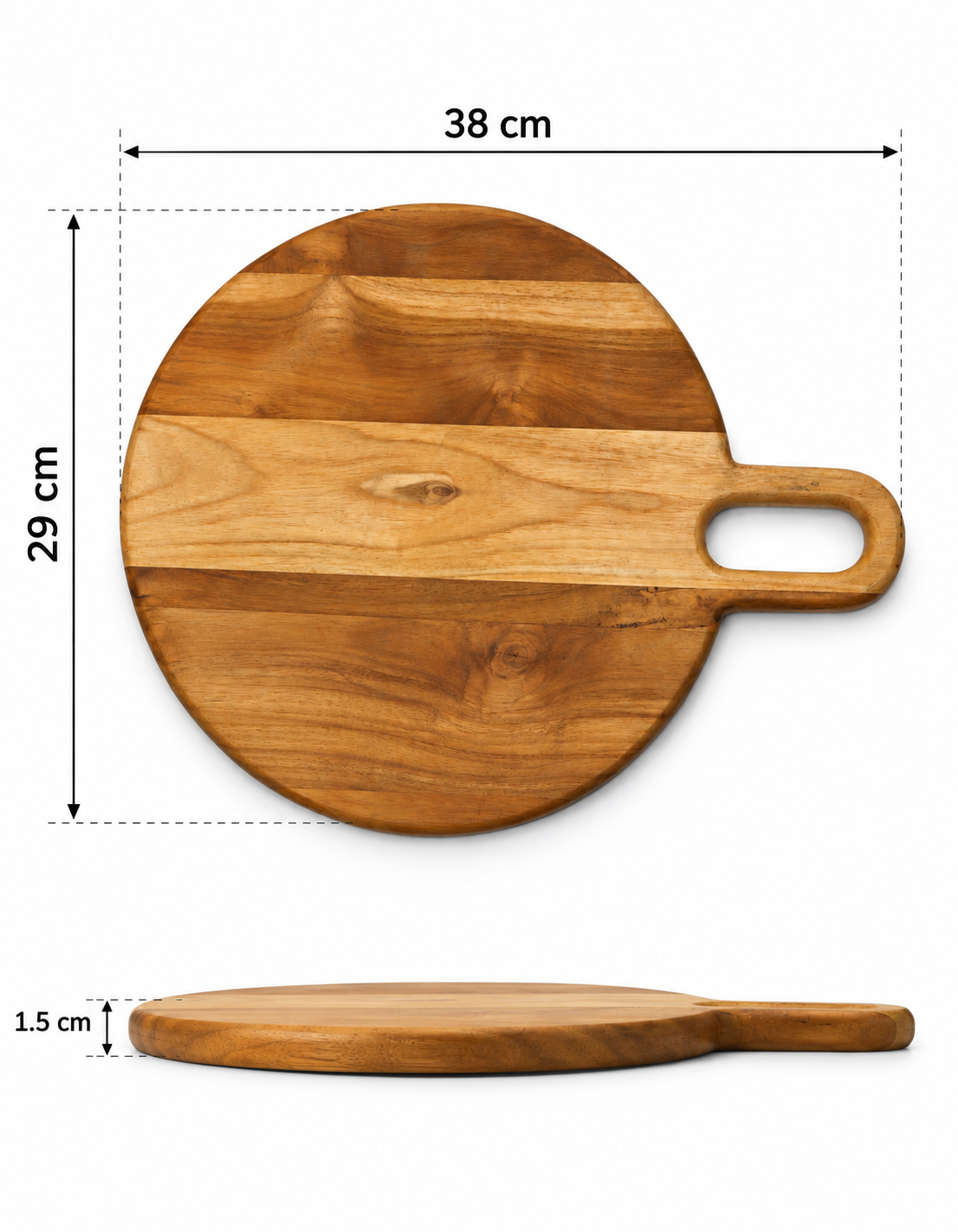 Wooden Chopping Board 29 × 38 cm | Kitchen Cutting & Vegetable Preparation Board |MTC33696 | Malabar Nest