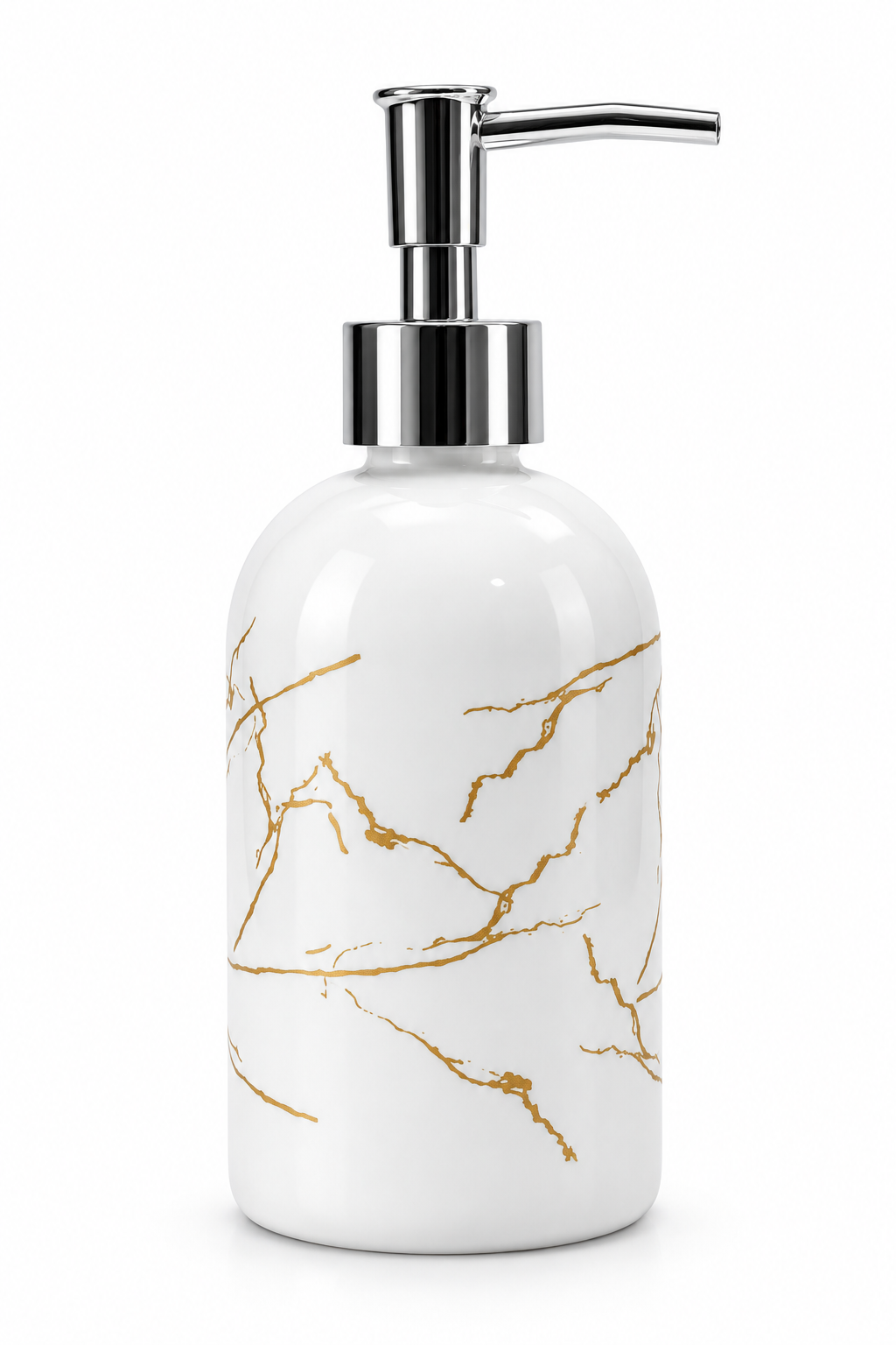 Malabar Nest Glass Hand Wash Bottle with Pump Dispenser White
 