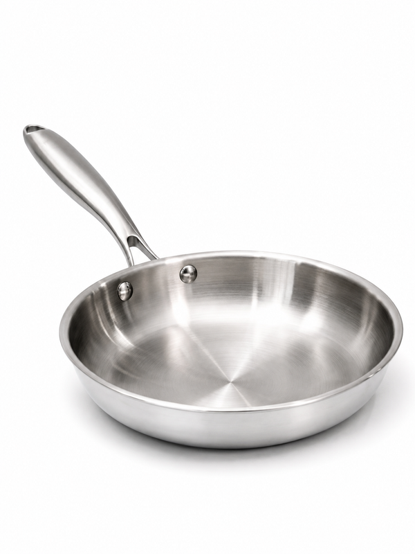 Stainless Steel Fry Pan with Stainless Steel Handle  | Malabar Nest