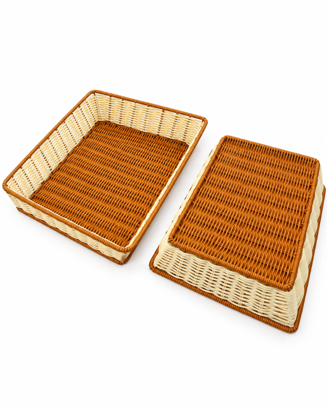 Rotti Basket Polyrattan Rectangular  | Bread & Chapati Serving Basket  | Dining Table Serveware | Malabar Nest