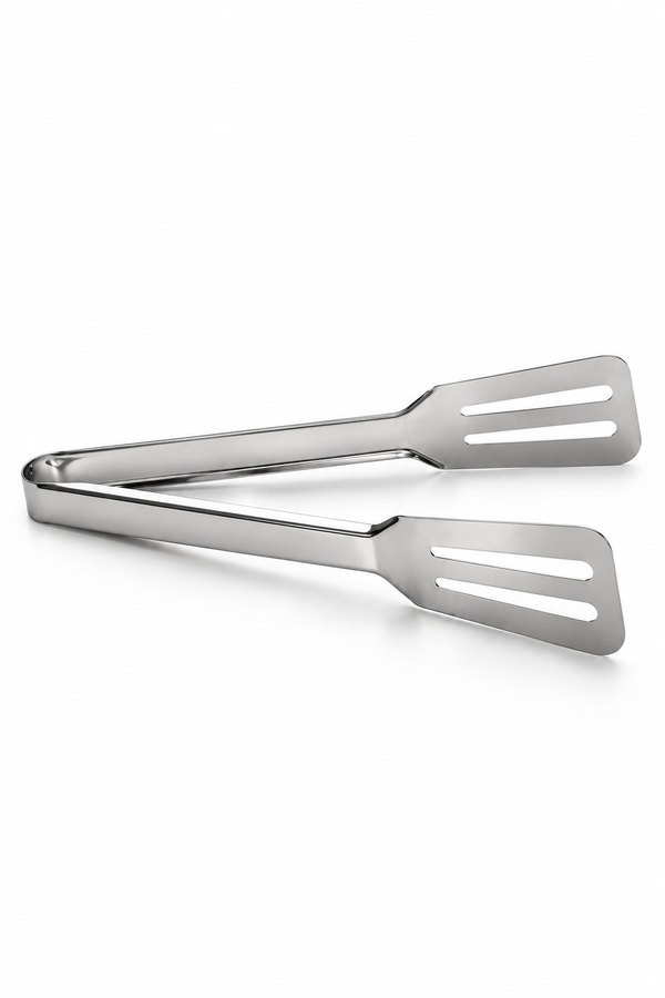 Stainless Steel BBQ Meat Tongs with Slotted Turner | Grilling, Cooking & Serving Tongs |MTC27744| Malabar Nest