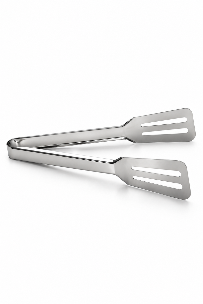 Stainless Steel BBQ Meat Tongs with Slotted Turner | Grilling, Cooking & Serving Tongs |MTC27744| Malabar Nest