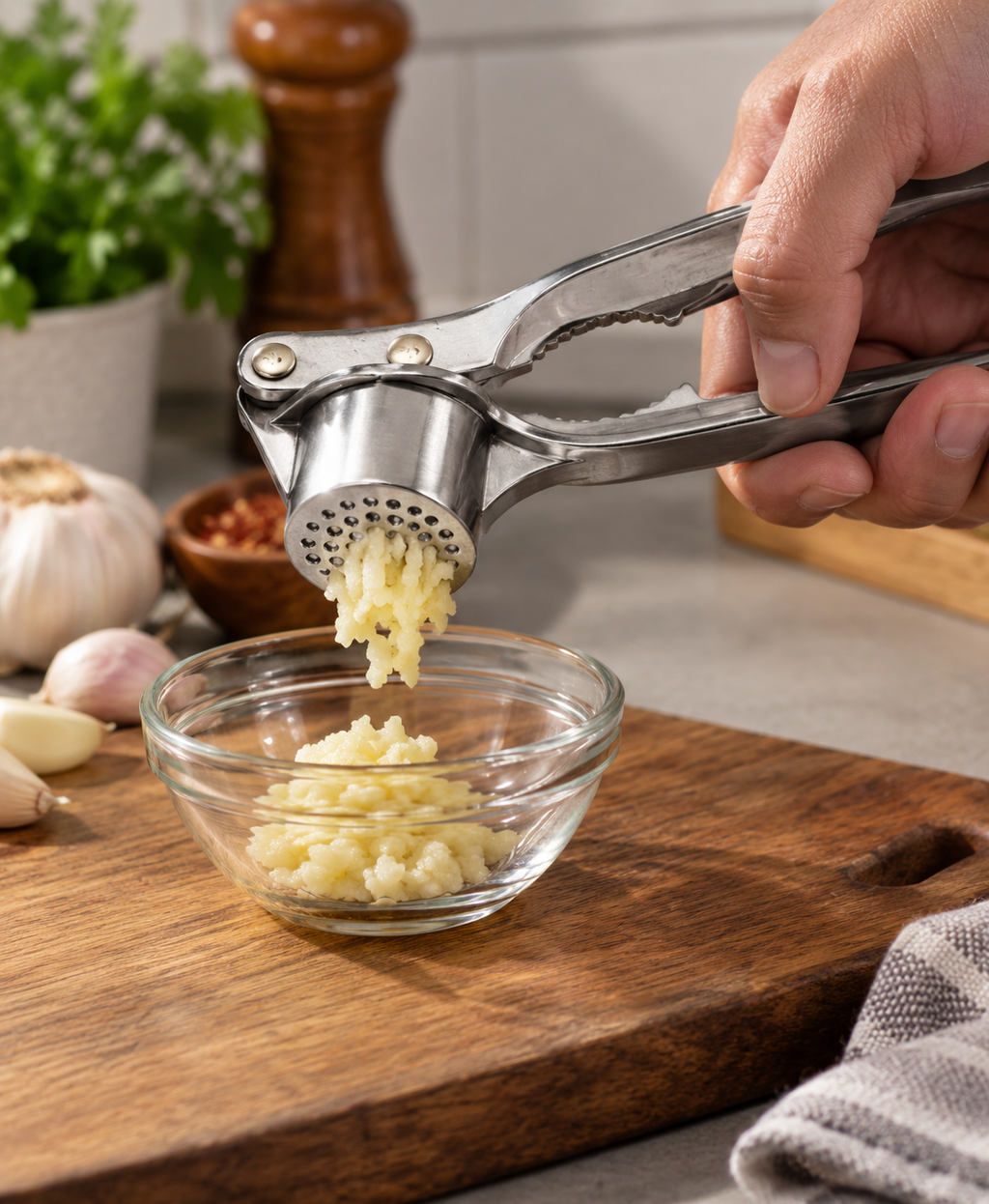 Stainless Steel Garlic Press and Crusher for Kitchen – Malabar Nest