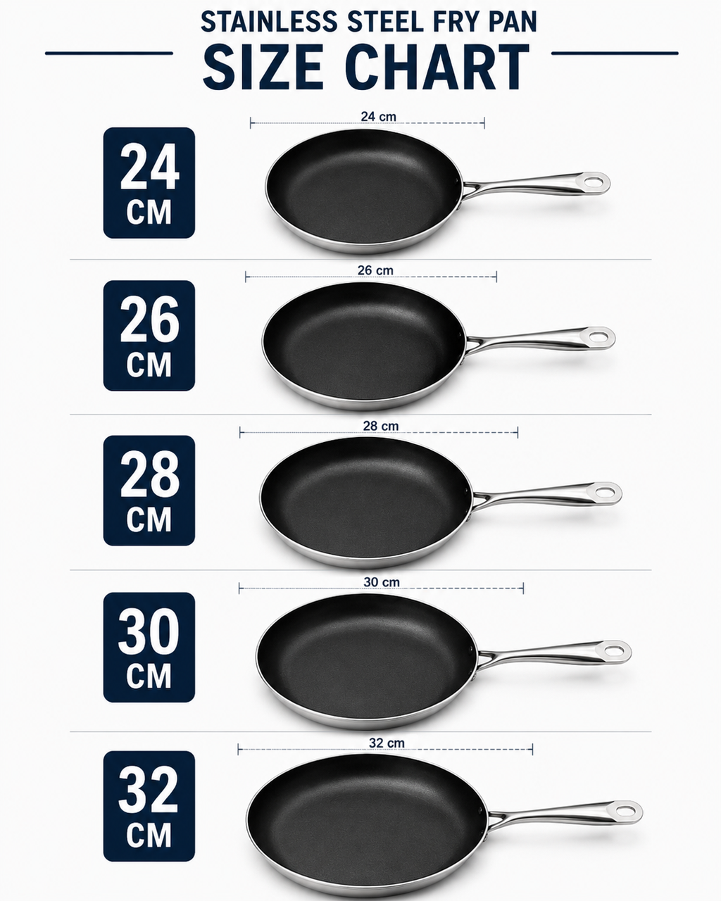 Non Stick Fry Pan with Stainless Steel Handle | Malabar Nest