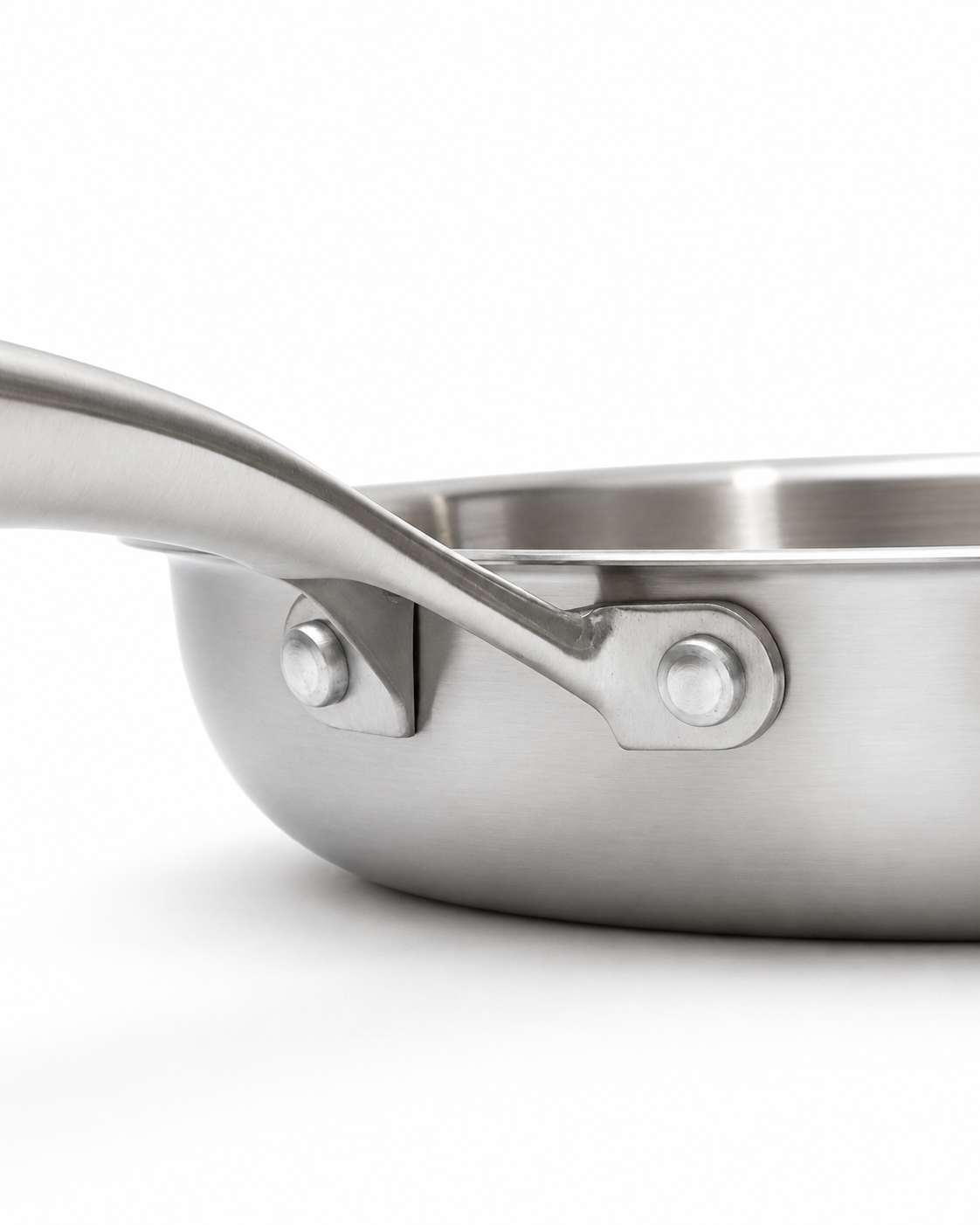 Stainless Steel Fry Pan with Stainless Steel Handle  | Malabar Nest