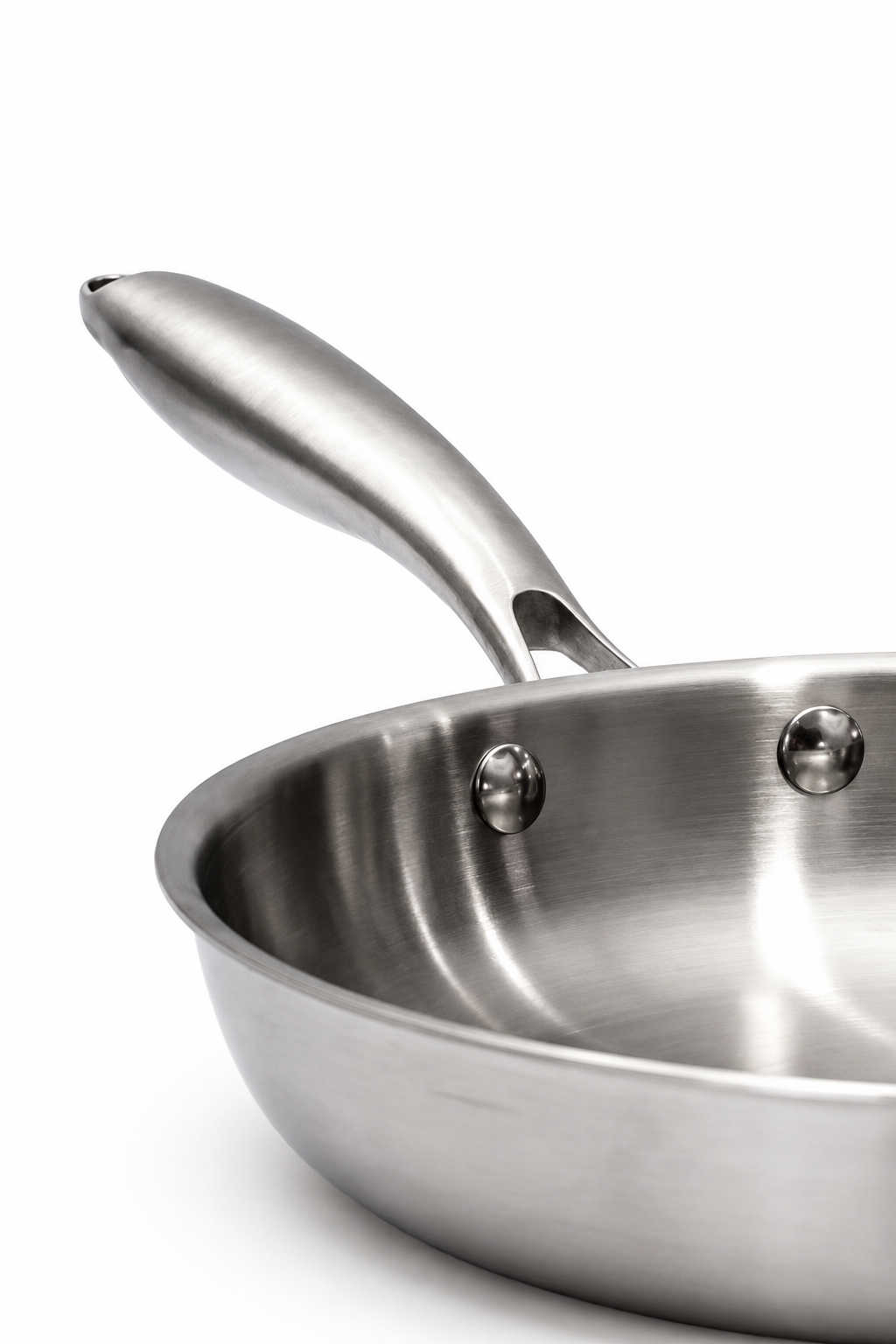 Stainless Steel Fry Pan with Stainless Steel Handle  | Malabar Nest