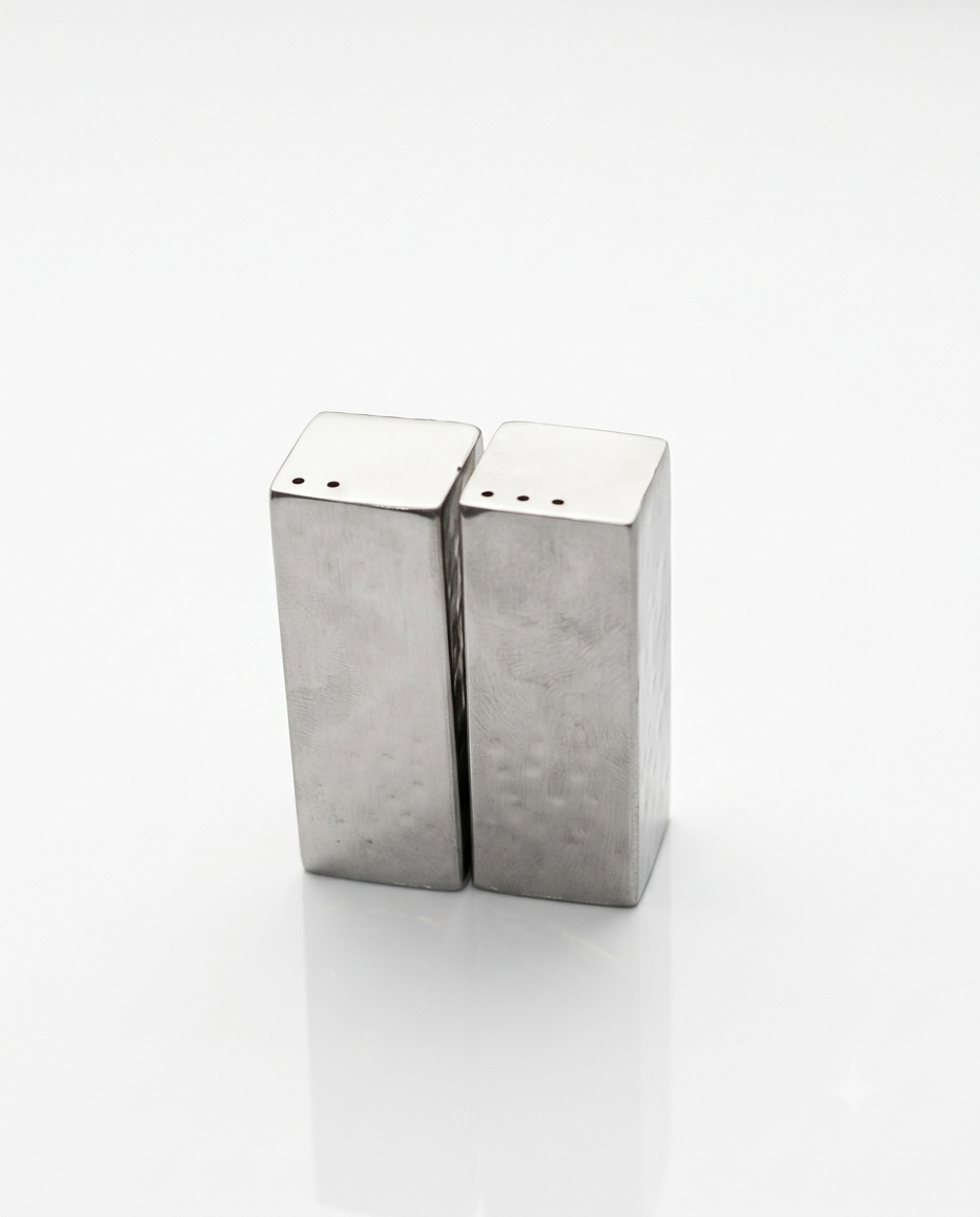 Stainless Steel Salt and Pepper Shaker Set for Dining Table | Malabar Nest