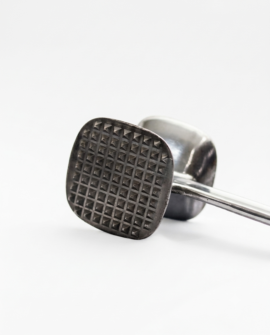 Stainless Steel Meat Tenderizer Hammer | Double-Sided Meat Mallet | Kitchen Meat Pounder | Malabar Nest