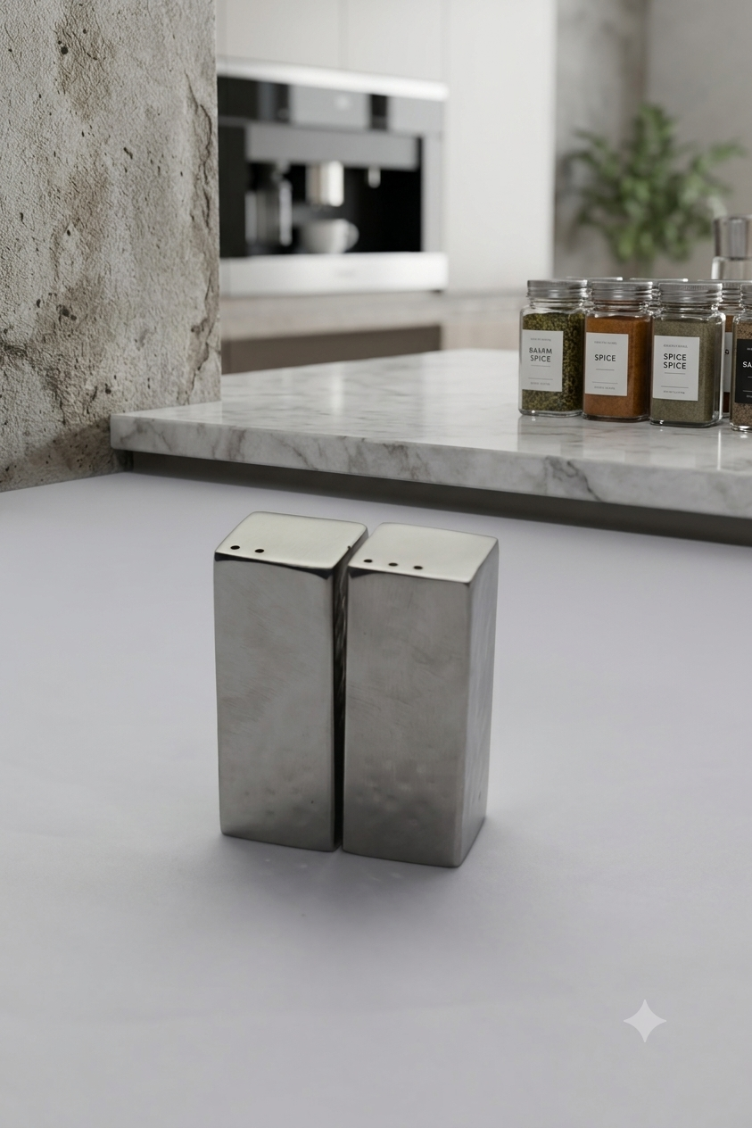 Stainless Steel Salt & Pepper Shaker Set | Premium Tabletop Seasoning Dispensers for Home, Restaurant & Hotel | Malabar Nest