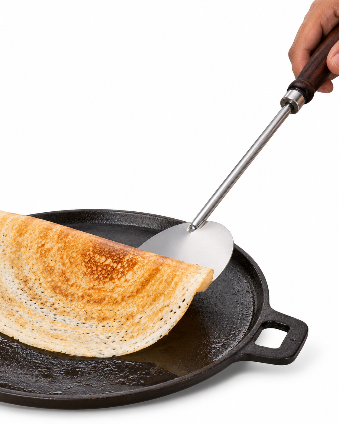 Stainless Steel Spatula with Wooden Handle | Dosa Turner & Kitchen Palta | Malabar Nest
