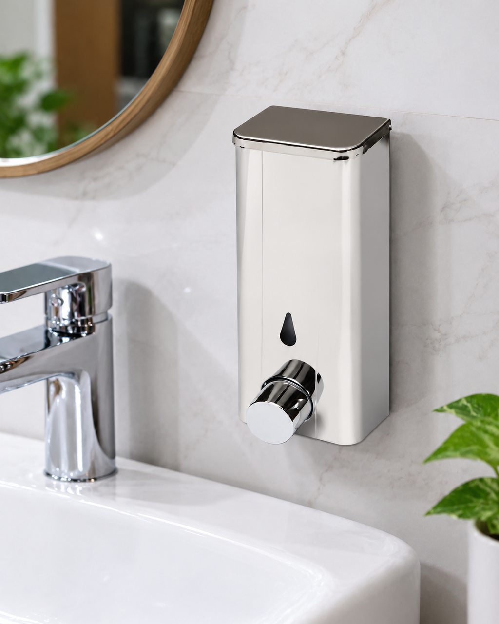 Stainless Steel Soap Dispenser 400ml | Wall-Mounted Liquid Soap Dispenser | MTC34012 | Malabar Nest