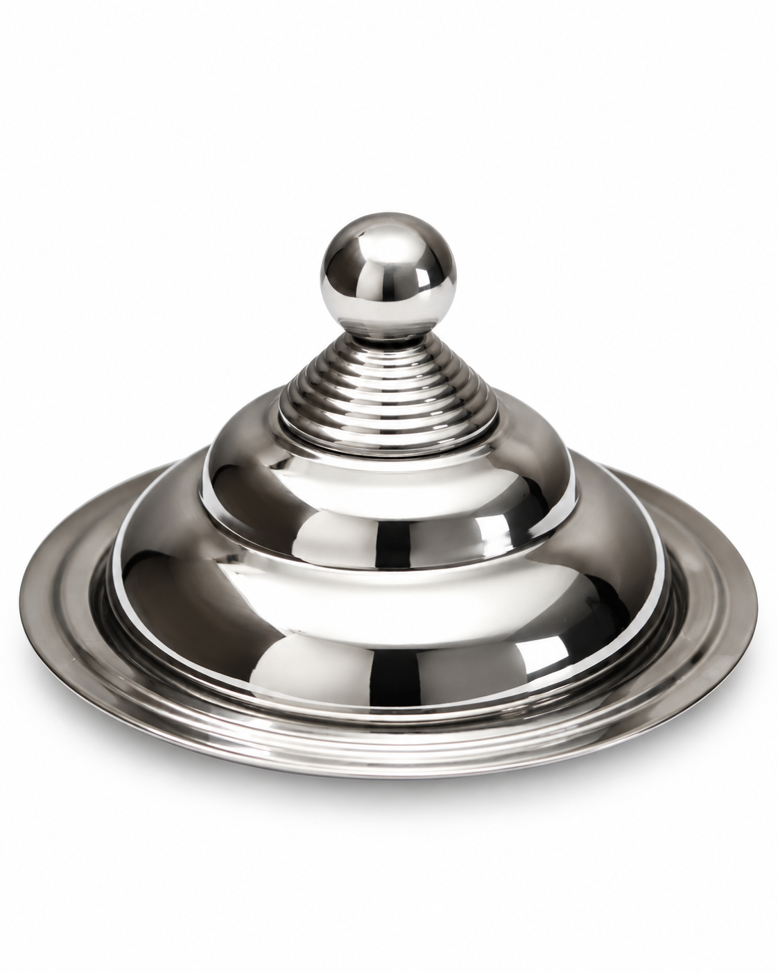Arabic Dish Jeddah Stainless Steel Round Serving Dish | Malabar Nest