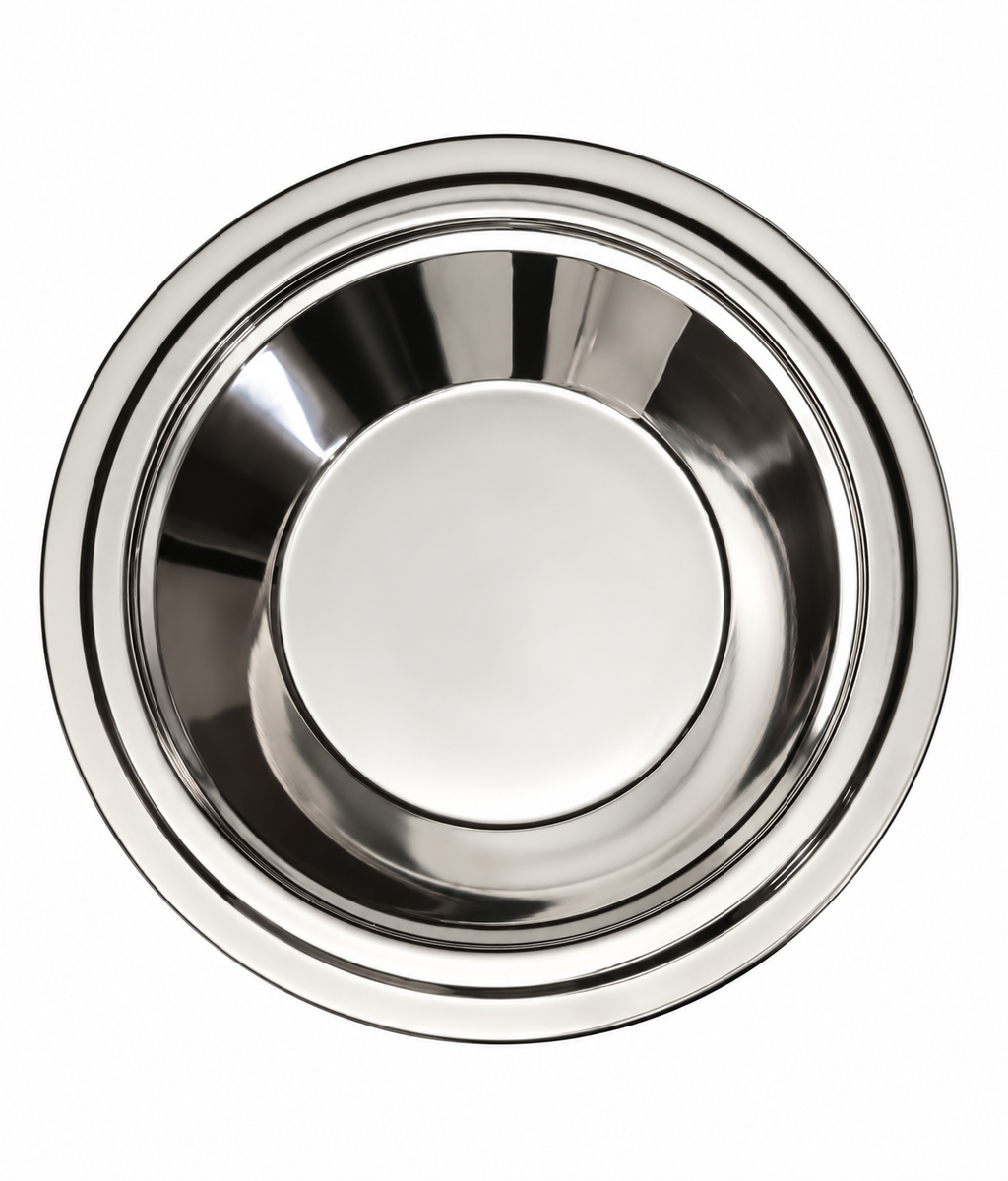Arabic Dish Jeddah Stainless Steel Round Serving Dish | Malabar Nest
