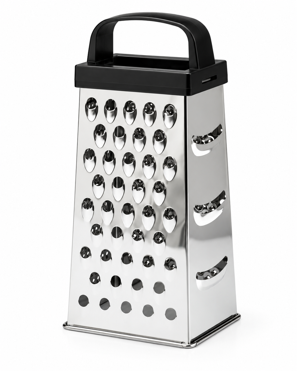 Stainless Steel 4 Sided Box Grater with Handle for Kitchen Food Preparation | Malabar Nest