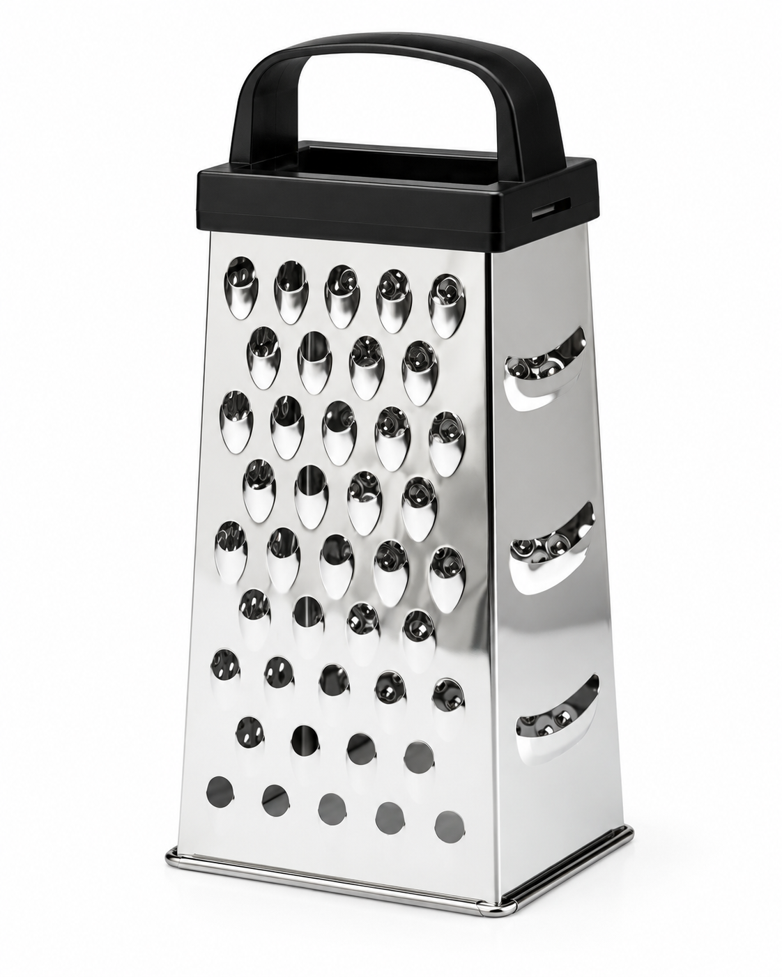 Stainless Steel 4 Sided Box Grater with Handle for Kitchen Food Preparation | Malabar Nest