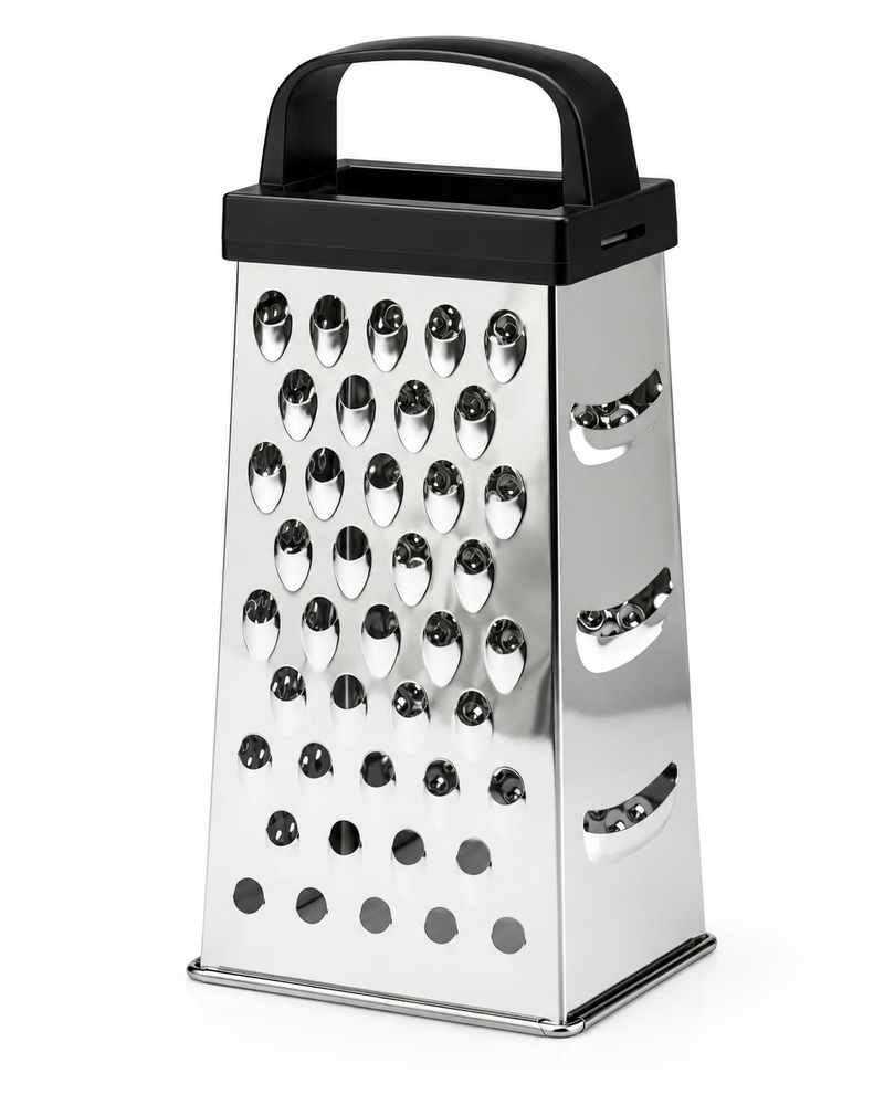 Stainless Steel Box Grater with 4 Sides & Handle |MTC27058 | Malabar Nest