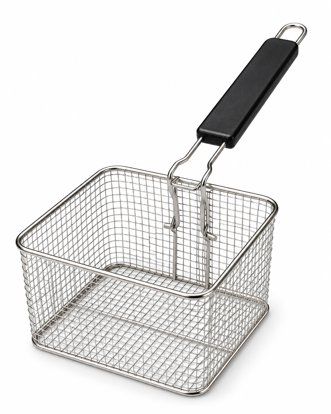 Stainless Steel Fryer Basket 23 × 20 cm with Black Handle | Deep Frying | MTC28321 | Malabar Nest