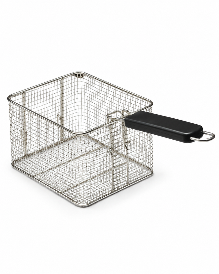 Stainless Steel Fryer Basket 23 × 20 cm with Black Handle | Deep Frying | MTC28321 | Malabar Nest