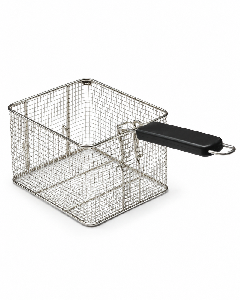 Stainless Steel Fryer Basket 23 × 20 cm with Black Handle | Deep Frying | MTC28321 | Malabar Nest