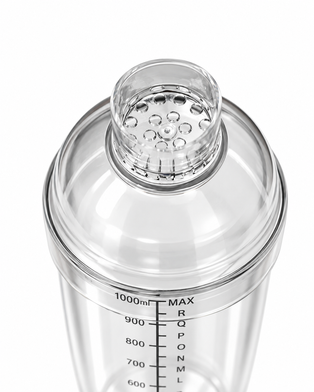 Plastic Cocktail Shaker with Built-In Strainer & Measuring Jigger | Malabar Nest