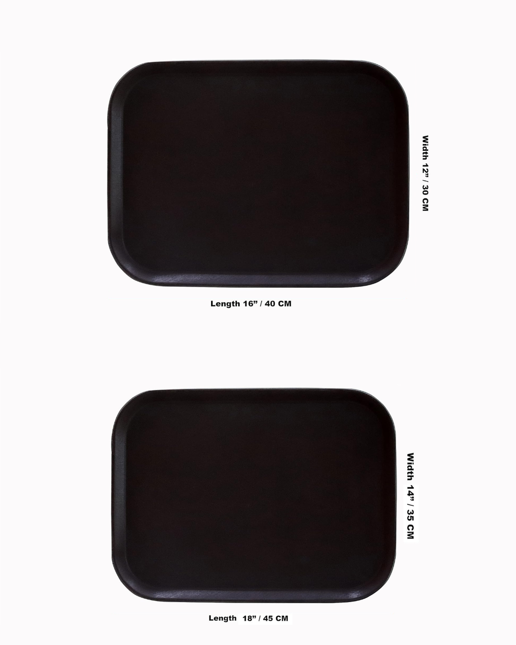 Fiber Anti-Skid Rectangular Serving Tray | Tea & Juice Tray | 16 x 12 & 18 x 14 Inch | Malabar Nest