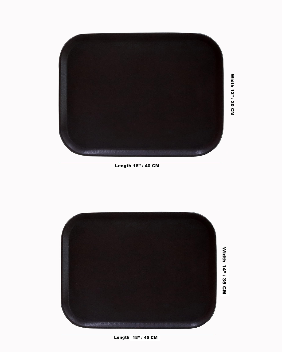 Fiber Anti-Skid Rectangular Serving Tray | Tea & Juice Tray | 16 x 12 & 18 x 14 Inch | Malabar Nest