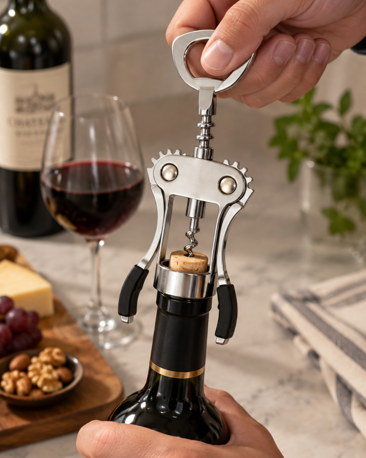 Stainless Steel Wine Bottle Opener Corkscrew – Malabar Nest
