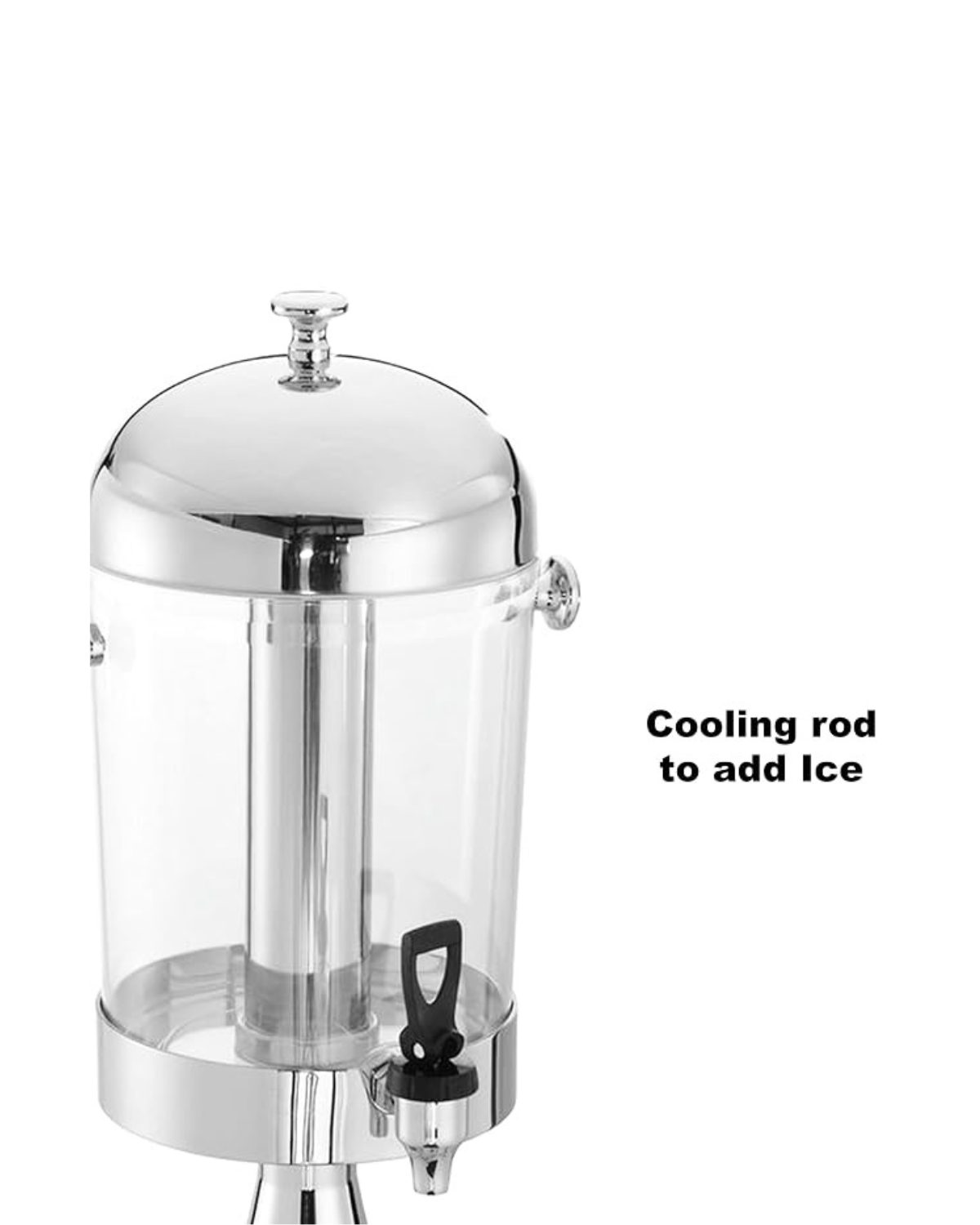 Stainless Steel Double Juice Dispenser 16 Liters with Tap & Ice Tube | Malabar Nest