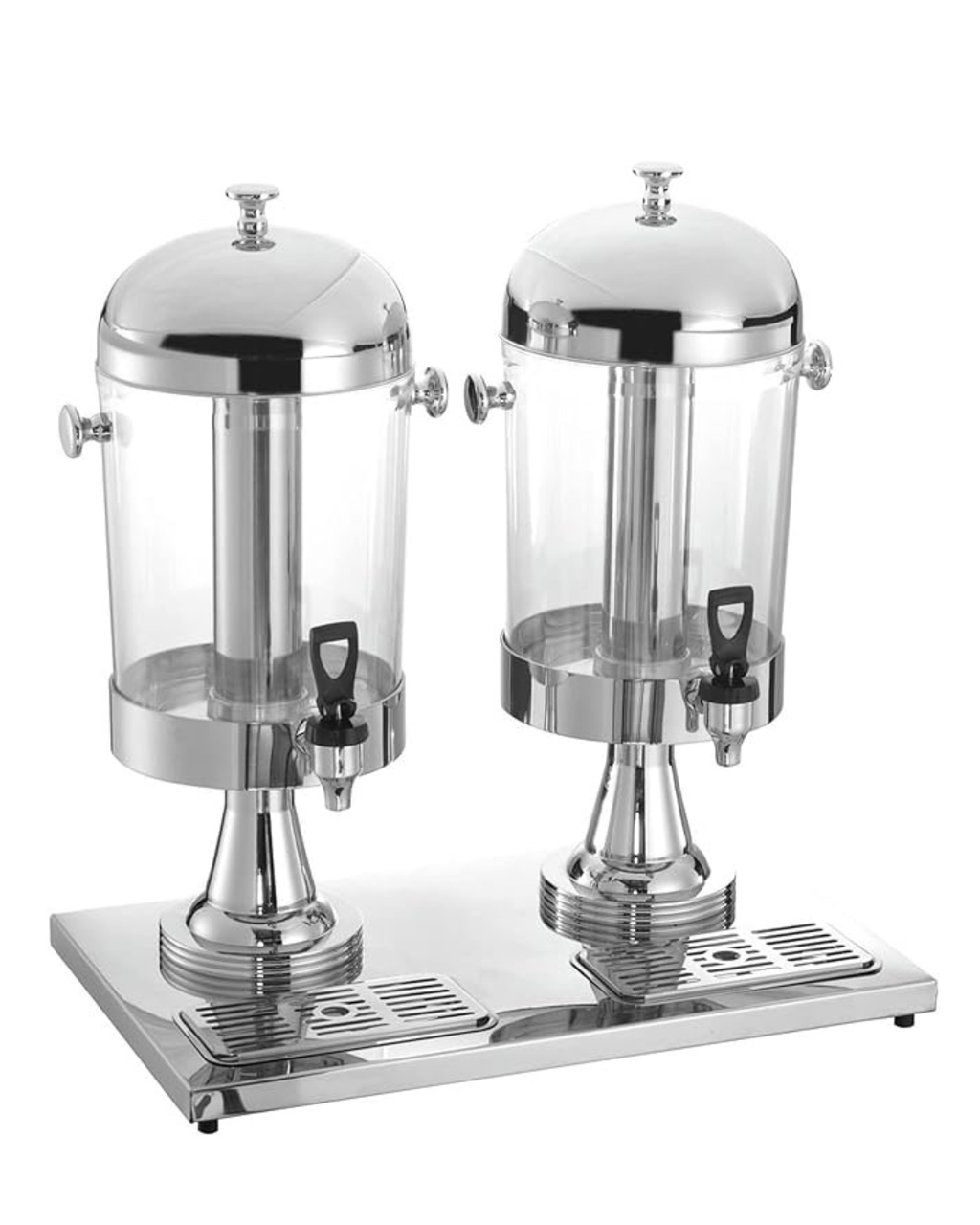 Stainless Steel Double Juice Dispenser 16 Liters with Tap & Ice Tube | Malabar Nest