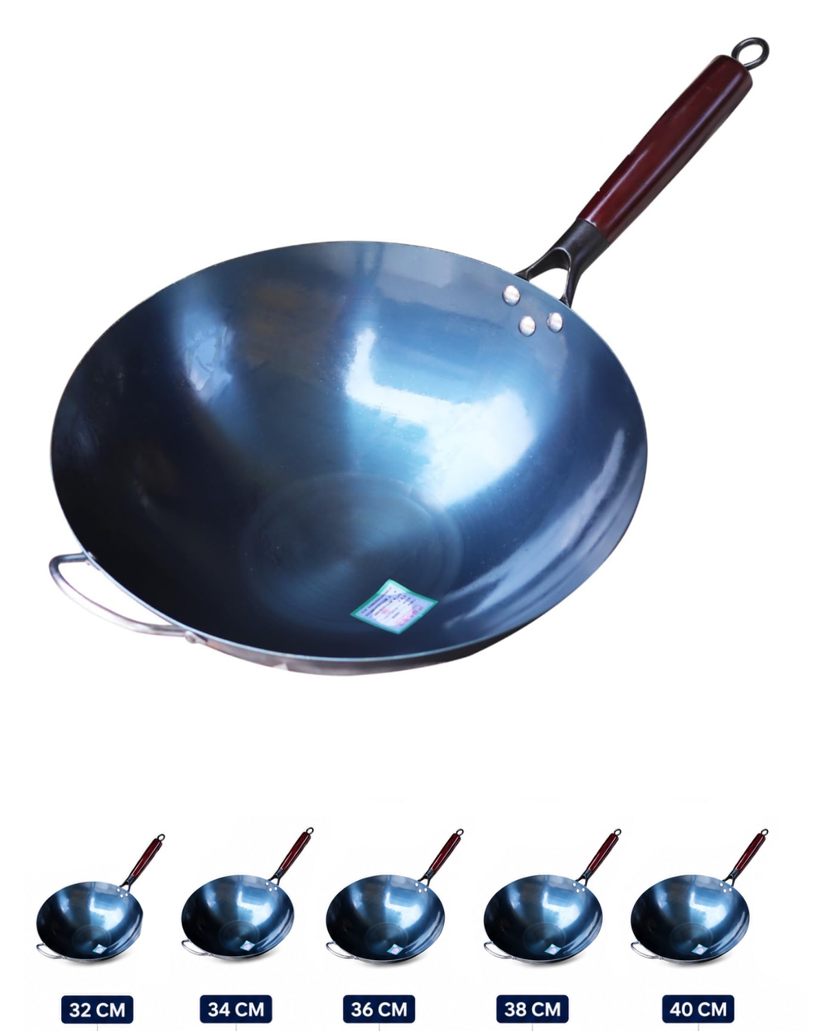 Heavy Duty Iron Chinese Wok Pan  |Commercial Cooking Wok | Malabar Nest