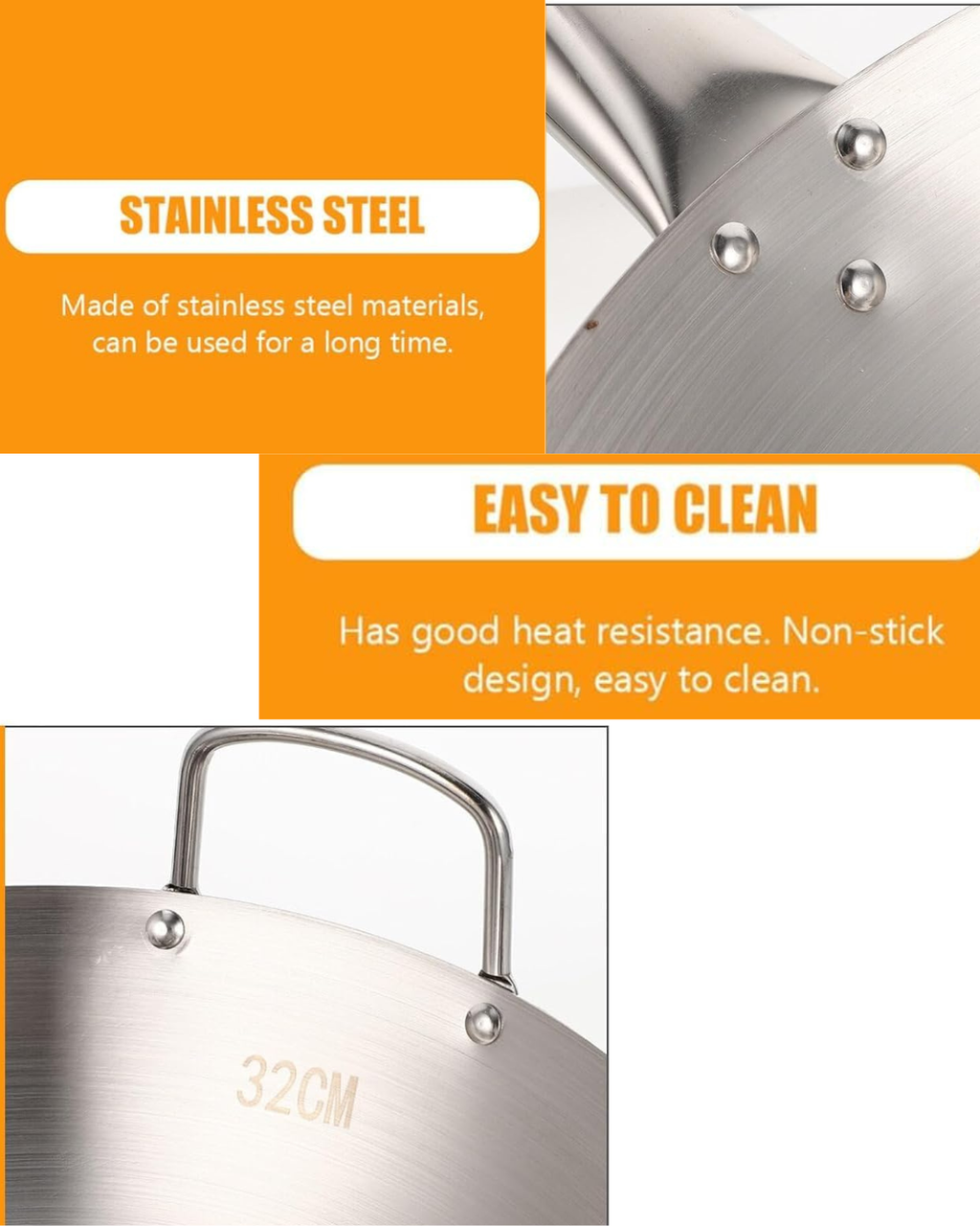 Heavy Duty Steel Chinese Wok with Wooden Handle | Malabar Nest