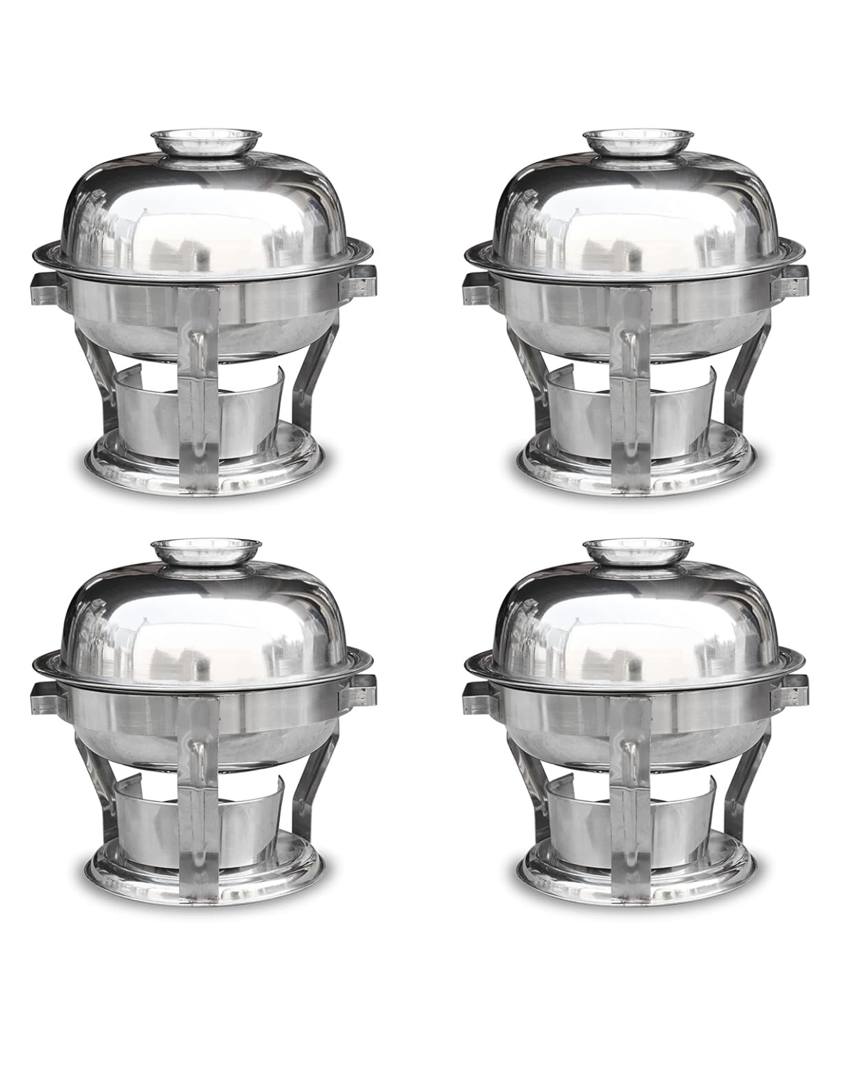 Stainless Steel Round Chafing Dish – Silver, 5 Litre|MTC0924 | Malabar Nest
