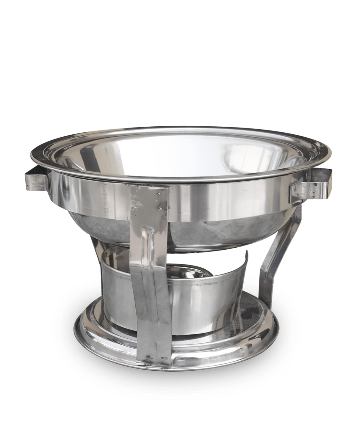 Stainless Steel Round Chafing Dish – Silver, 5 Litre | Malabar Nest
