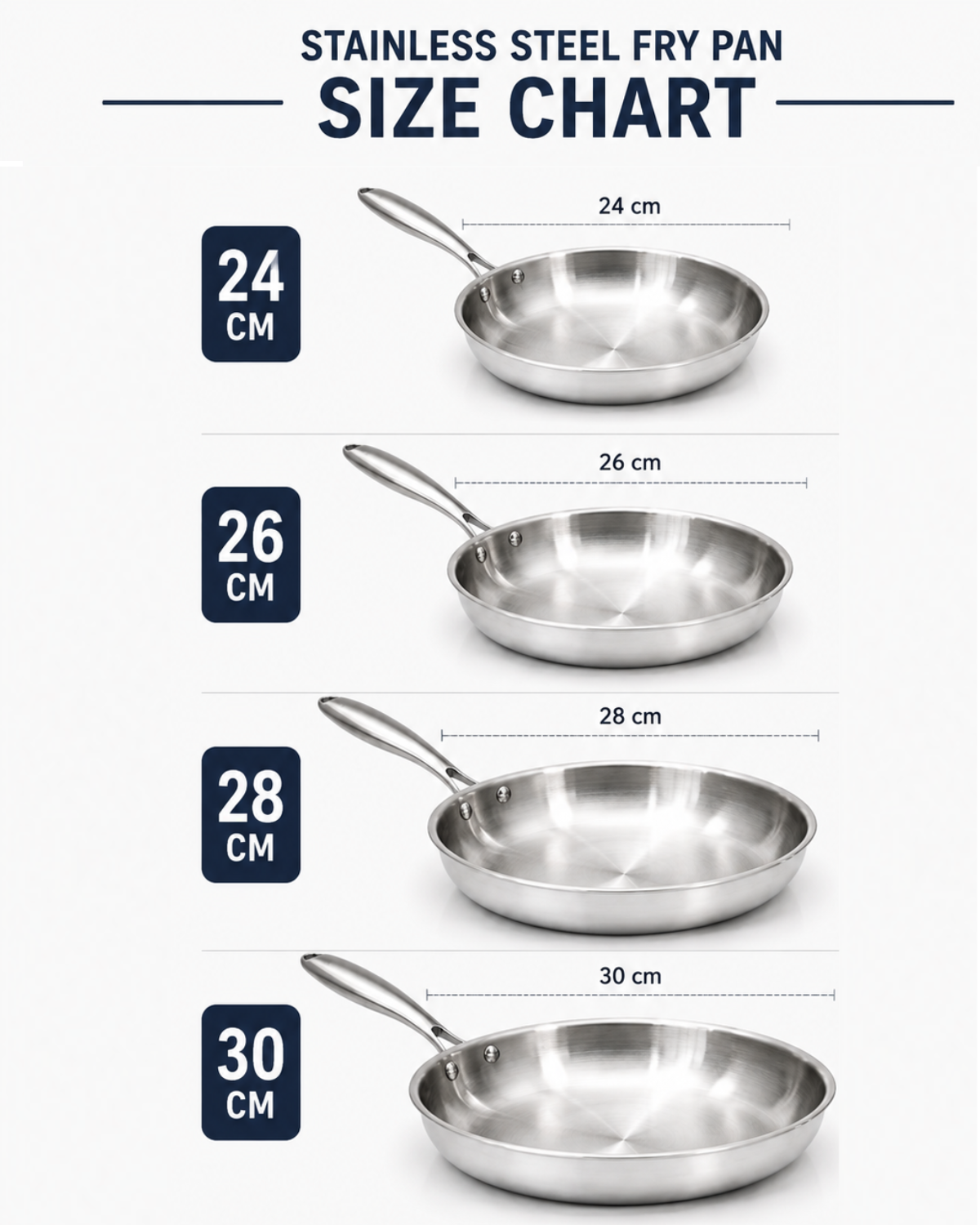 Stainless Steel Fry Pan with Stainless Steel Handle  | Malabar Nest