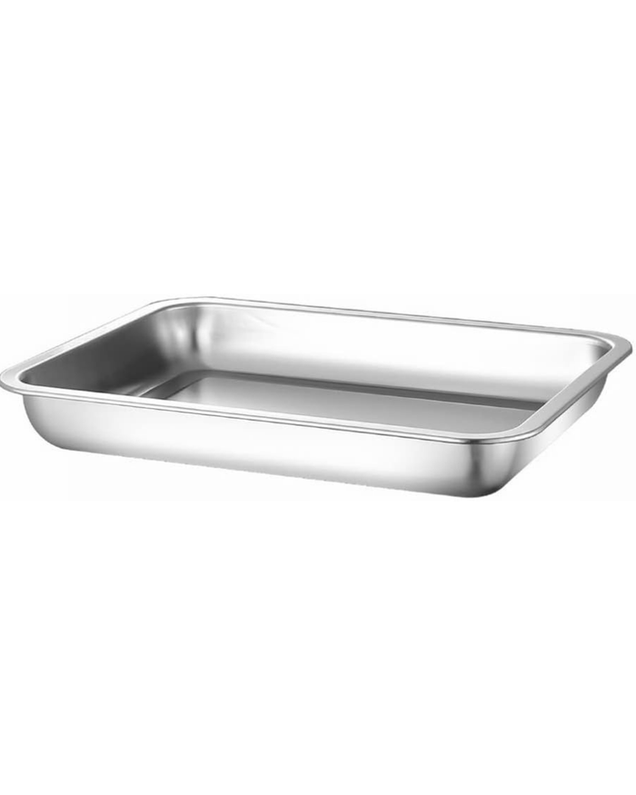 Stainless Steel Deep Tray | Steel Lasagna & Serving Tray | Baking, Catering & Kitchen Tray| Malabar Nest