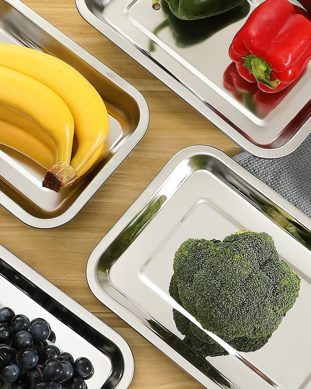 Stainless Steel Deep Tray | Steel Lasagna & Serving Tray | Baking, Catering & Kitchen Tray| Malabar Nest