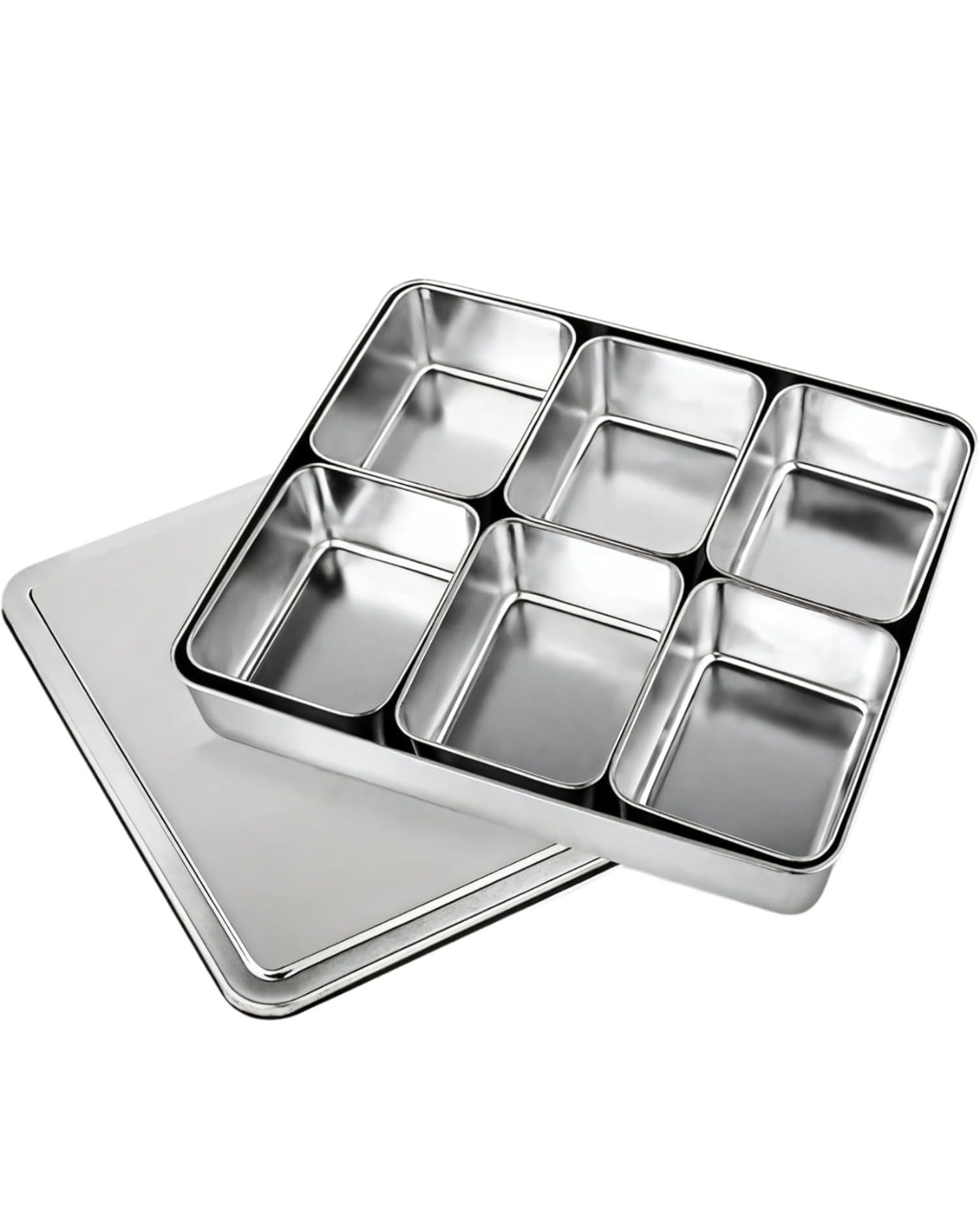 Stainless Steel Masala Box with Lid | Malabar Nest