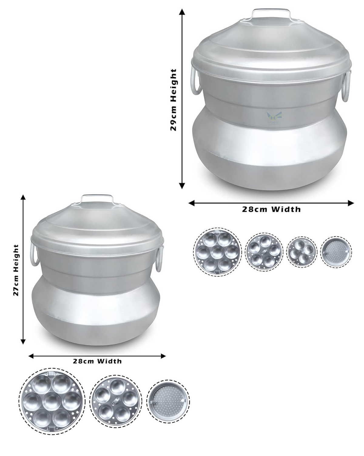Aluminium Idly Maker | Big Size Idli Steamer & Cooker | Malabar nest