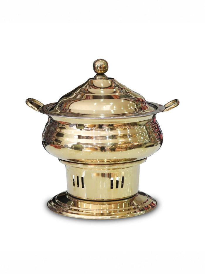 Pankaj Gold Stainless Steel Round Dish 6 Litre | MTC1489