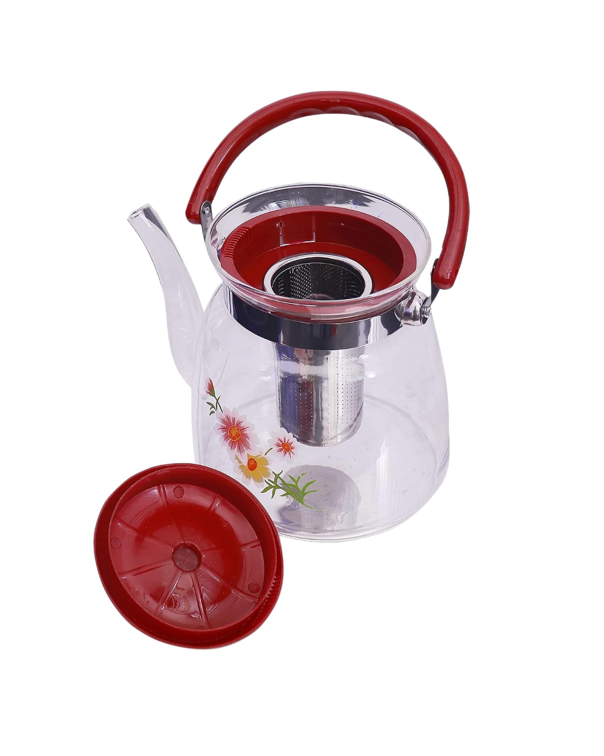 2200ml Glass Tea Pot with Removable Stainless Steel Infuser | Malabar nest