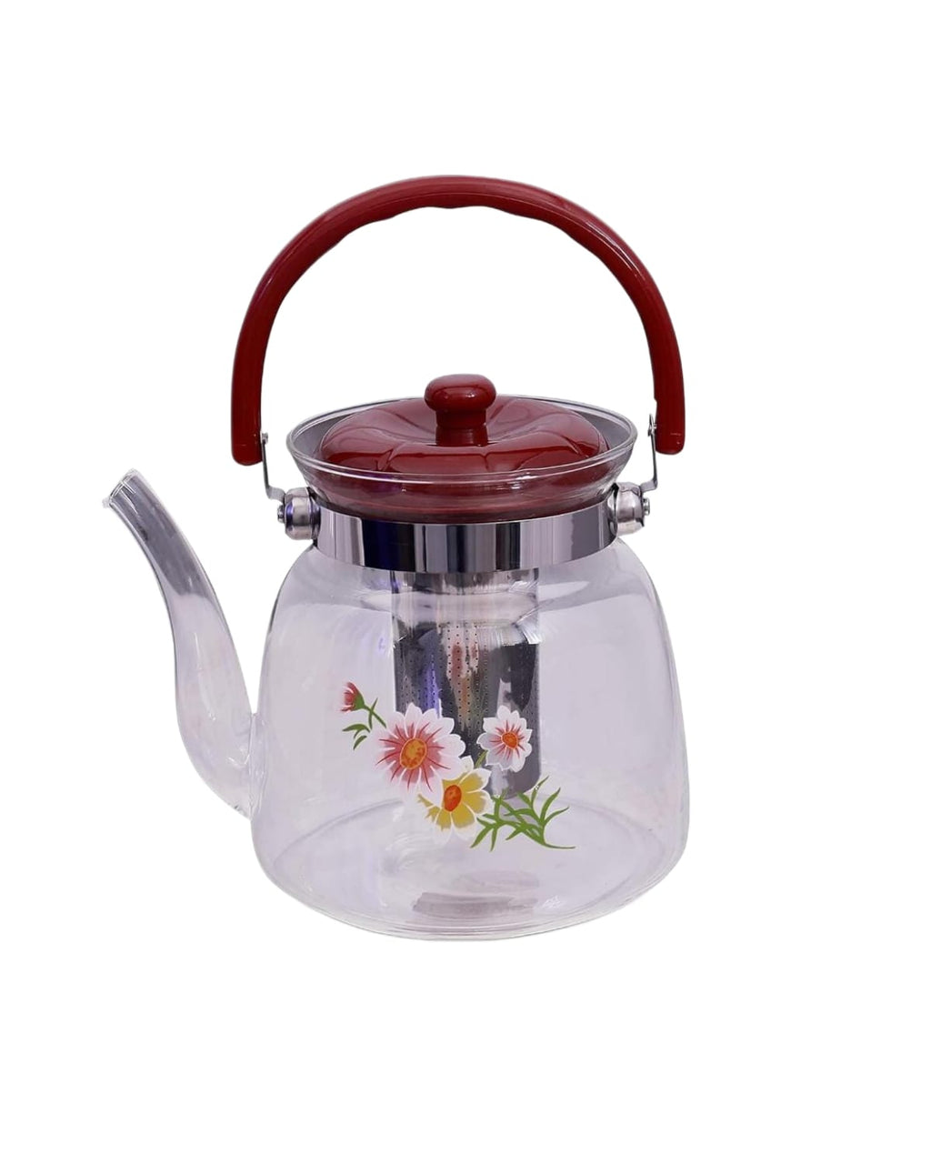 2200ml Glass Tea Pot with Removable Stainless Steel Infuser | Malabar nest