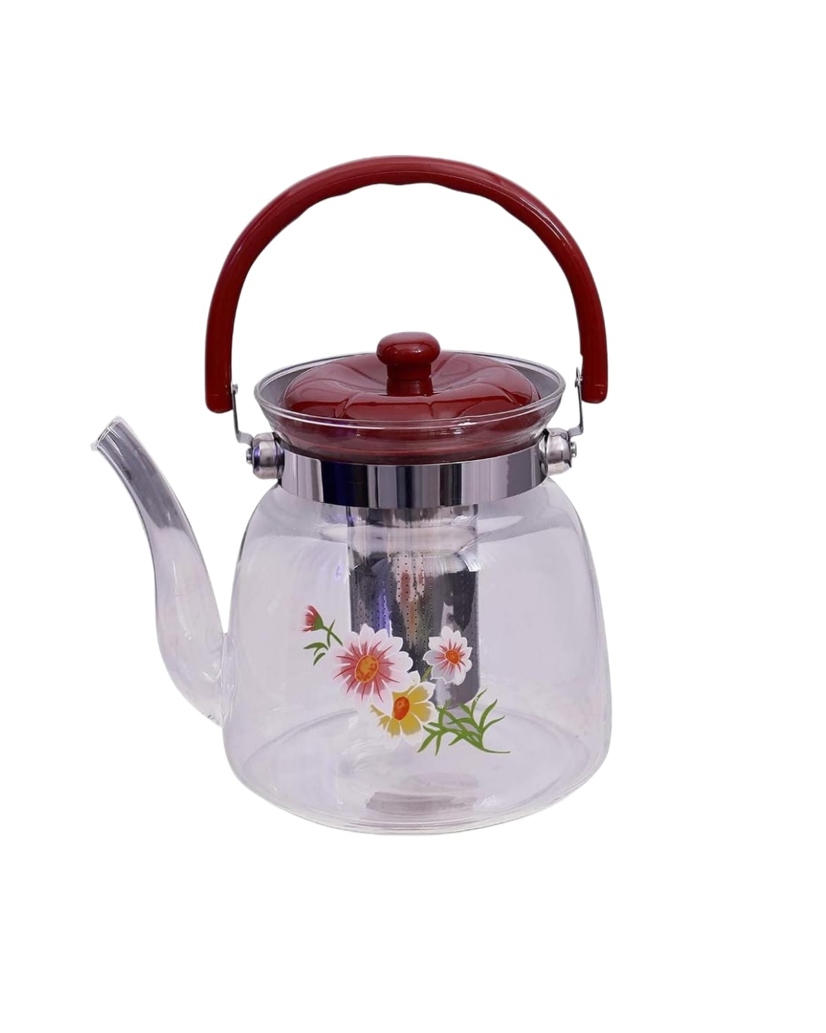 2200ml Glass Tea Pot with Removable Stainless Steel Infuser | Malabar nest
