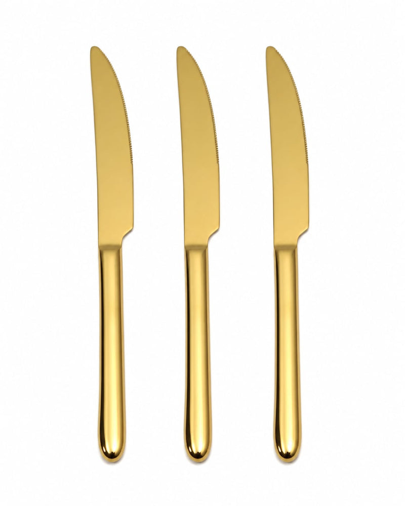 Knife STL Dessert Classic Premium Gold – 6 Pcs Set | MTC32464 | Malabar nest