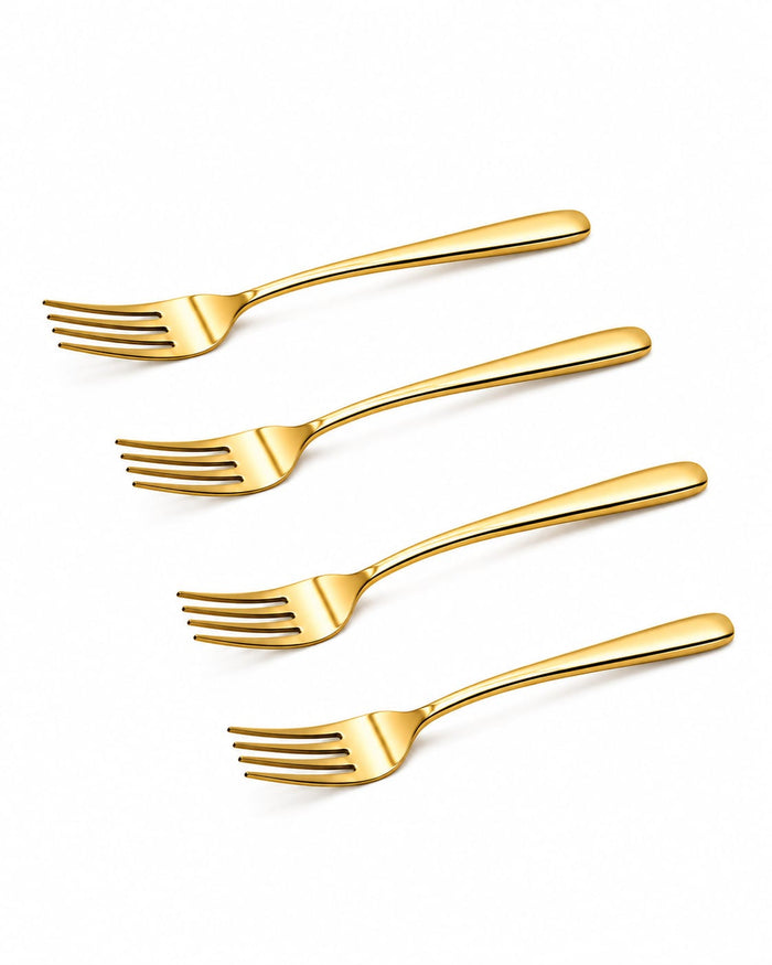 Fork STL Dessert Classic Premium Gold – 6 Piece Set | MTC32463| Malabar Nest
