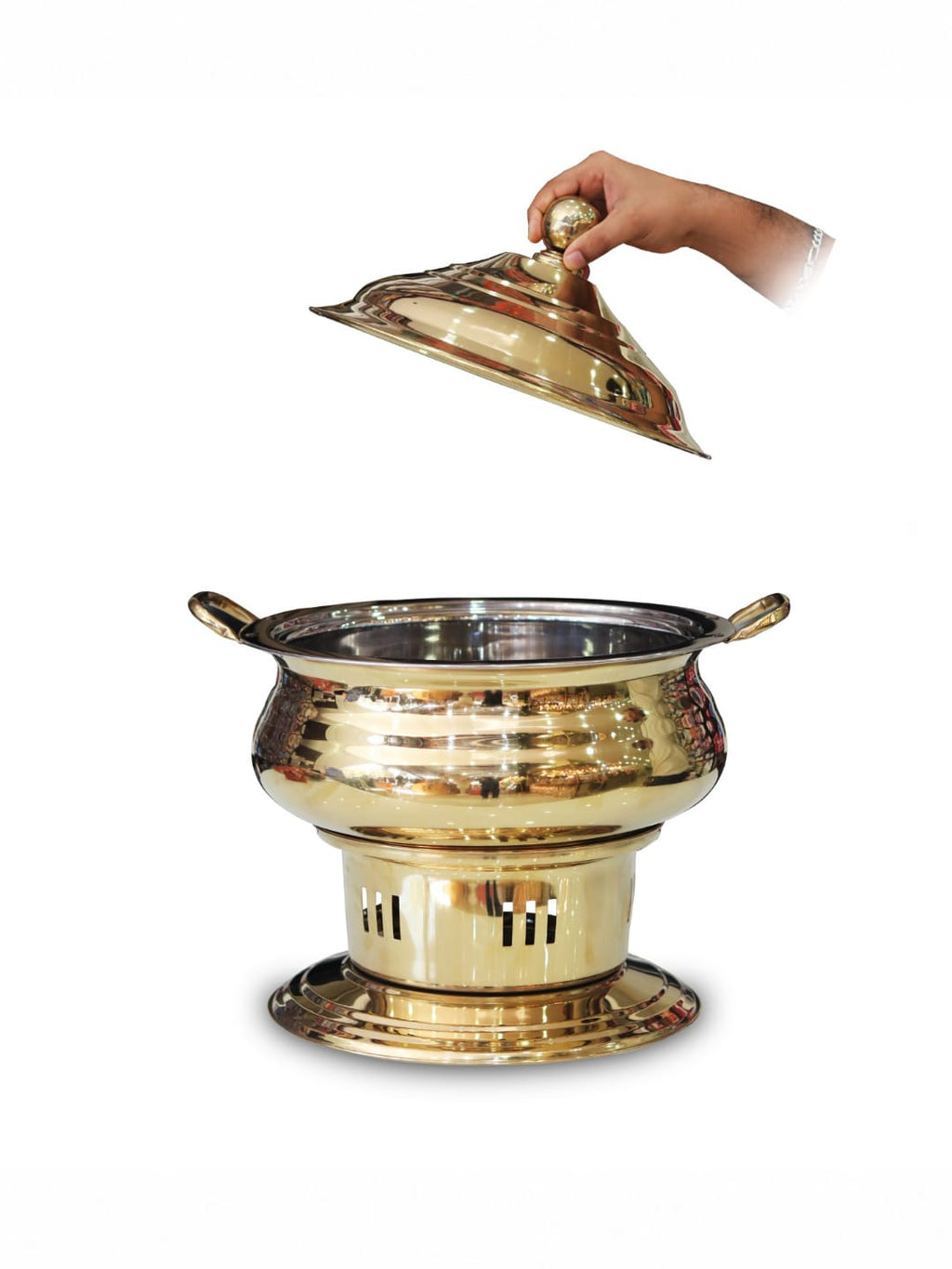 Pankaj Gold Stainless Steel Round Dish 6 Litre | MTC1489