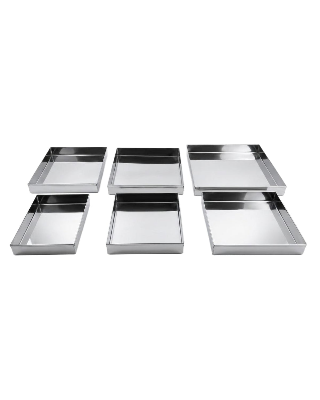Premium Stainless Steel Square Sweet Serving Tray – Multiple Sizes | Malabar Nest